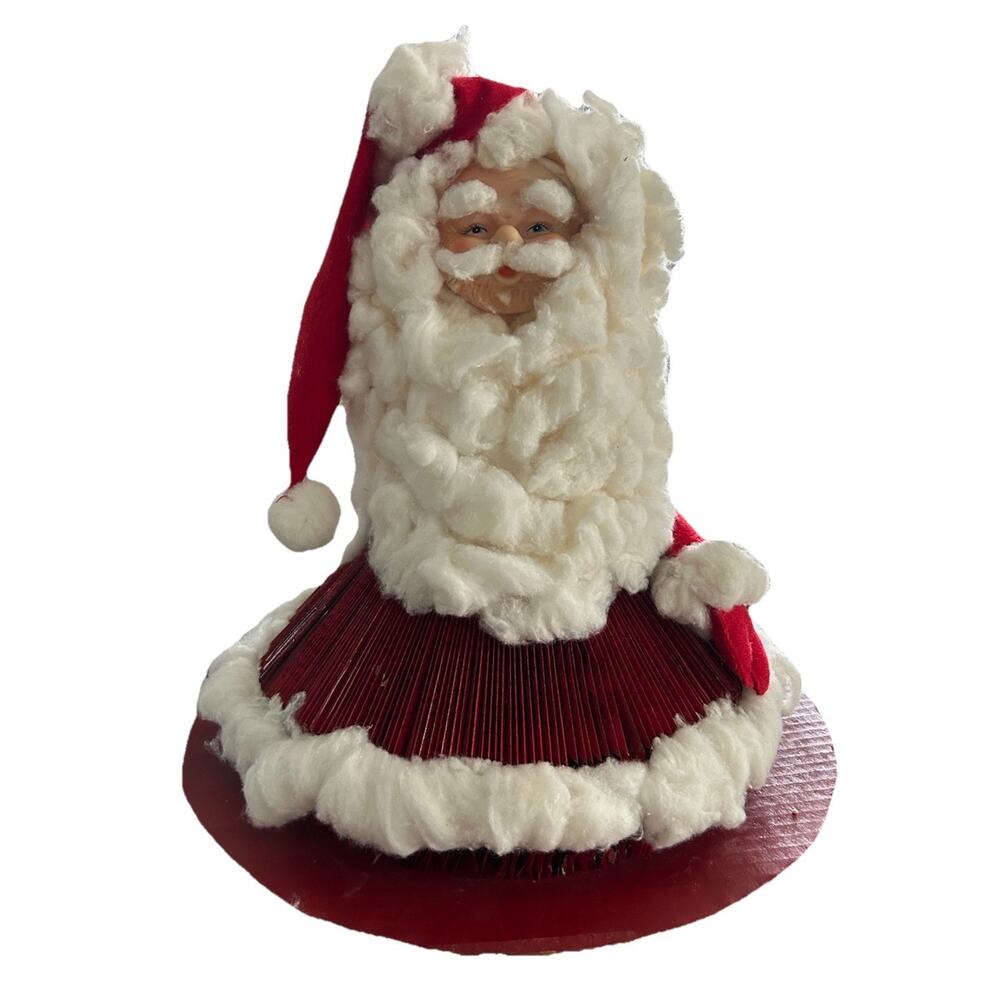 Kitschy 16” Santa Clause 1960s Folded Pages Book Paper Christmas Handmade Vintag